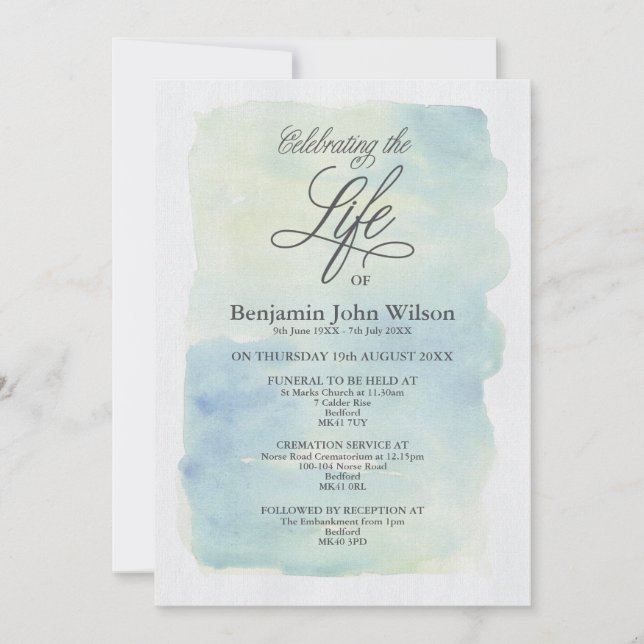 Memorial Service Invitation (Front)