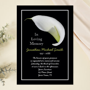 Memorial Service Invitation Announcement Template
