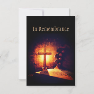 Memorial Service Invite Bible Cross Pray Christian