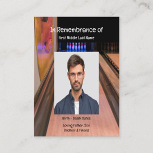 Memorial Service Invite Bowling Lane Bowler