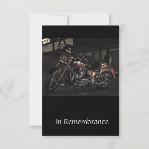Memorial Service Invite Motorcycle