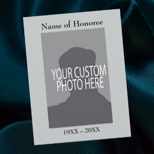Memorial Service Keepsake Card with Photo