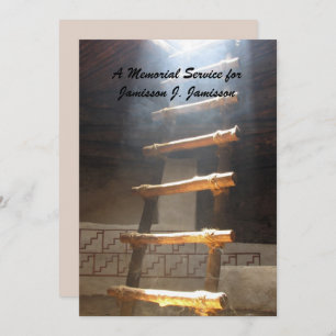 Memorial Service, Kiva Ladder, Colorado Invitation