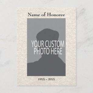 Memorial Service Memories Card with Photo