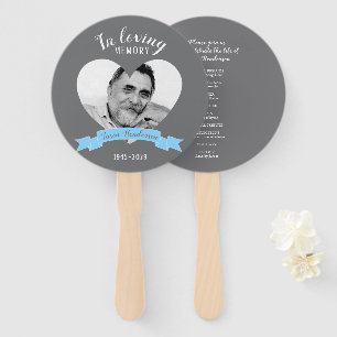 Memorial service photo blue ribbon program fans