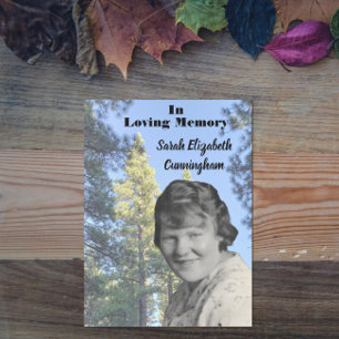 Memorial Service Pine Tree Photo Programme