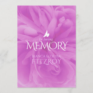 Memorial service purple rose funeral program programme