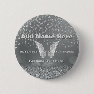 Memorial - Silver Tears 6 Cm Round Badge