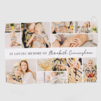 Memorial Simple Minimalist Modern 10 Photo Collage