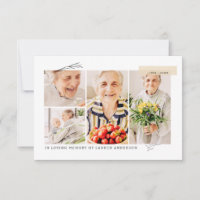 Memorial Simple Modern 7 Photo Grid Prayer