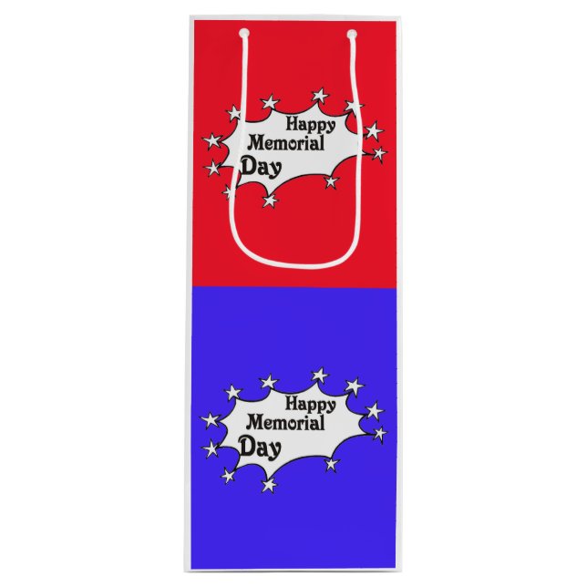 Memorial Stars - Wine Gift Bag (Front)