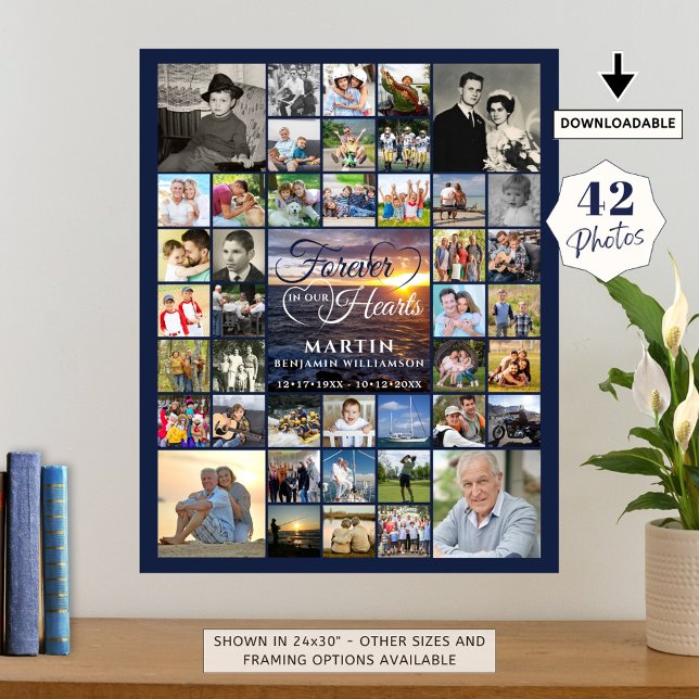 Memorial Sunset 42 Photo FOREVER IN OUR HEARTS Poster (Creator Uploaded)