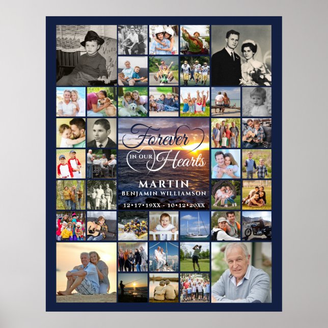 Memorial Sunset 42 Photos FOREVER IN OUR HEARTS Poster (Front)