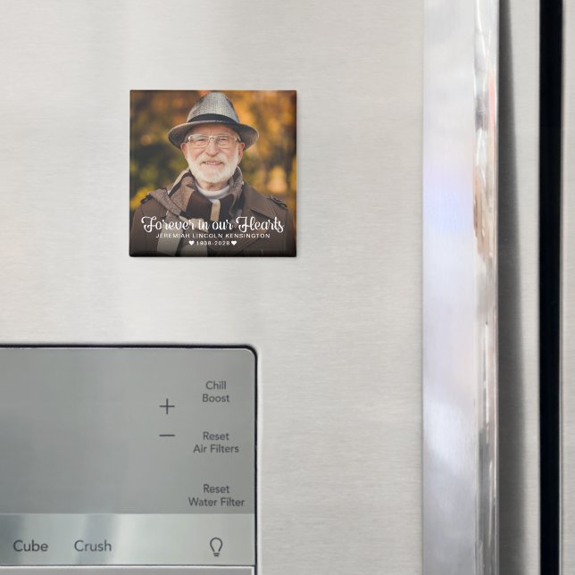 Memorial Sympathy Forever in our Hearts Photo Magnet (In Situ (Fridge))