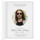 Memorial Sympathy Photo Funeral Thank You Card