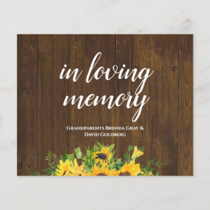 Memorial Table Display Shelf Rustic Wedding Sign