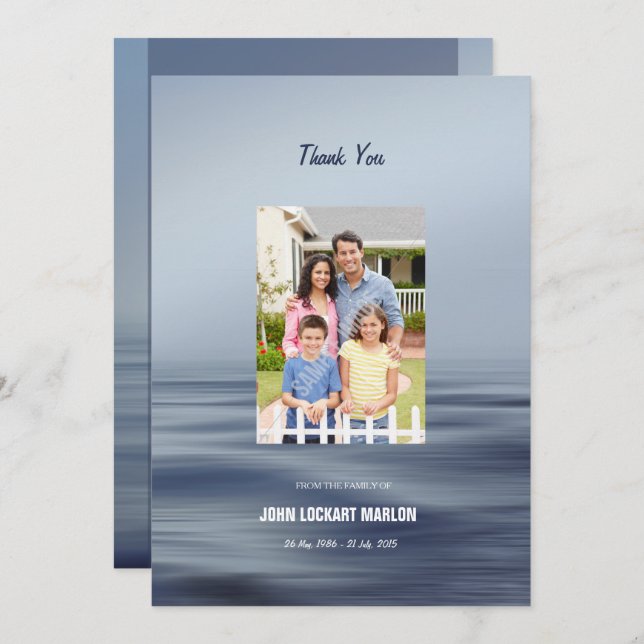 Memorial Thank You Card (Front/Back)