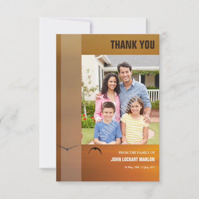 Memorial Thank You Card (Front)
