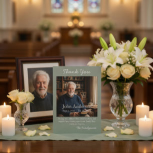 Memorial Thank You Card with Photo