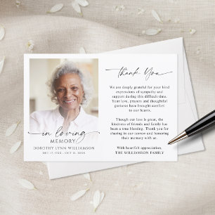 Memorial Thank You In Loving Memory Photo