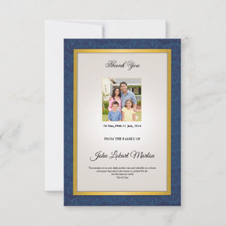 Memorial Thank You Photo Card