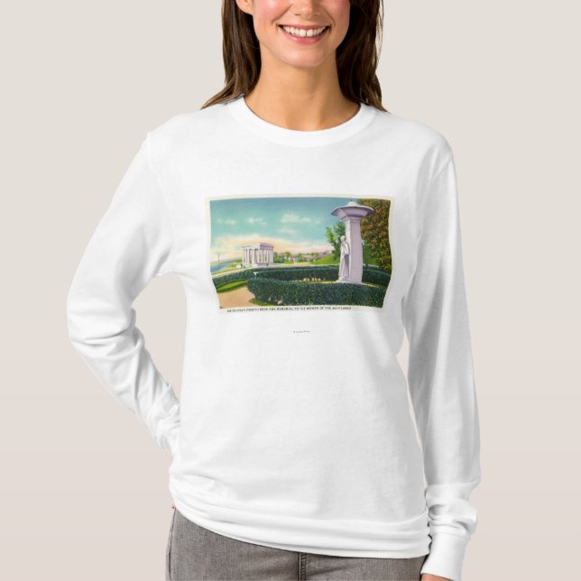 Memorial to the Mayflower Women, Portico View T-Shirt (Front)