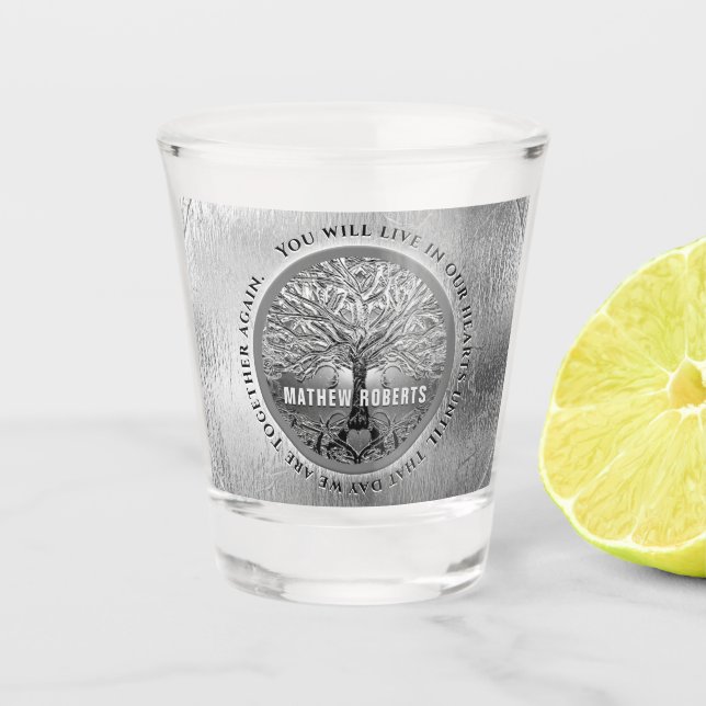 Memorial Tree of Life Shot Glass (Front)
