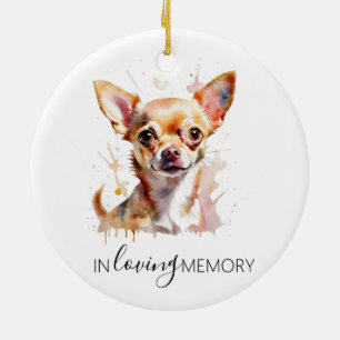 memorial watercolour Chihuahua ornament