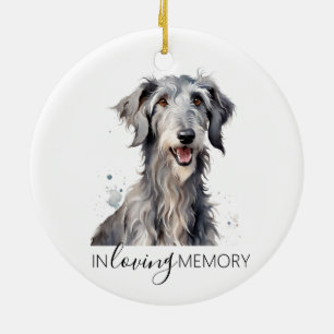 memorial watercolour Deerhound ornament