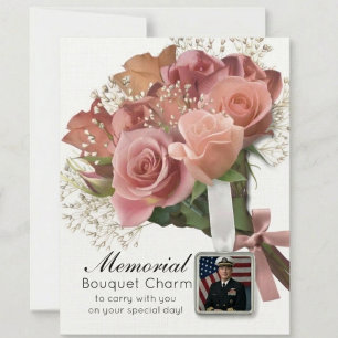 Memorial Wedding Bouquet Charm Card