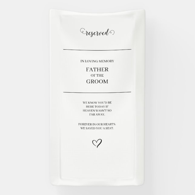 Memorial Wedding Chair Sign (Vertical)