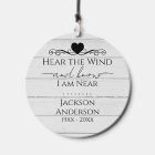 Memorial Wind Rustic Wood One Photo Wind Chime