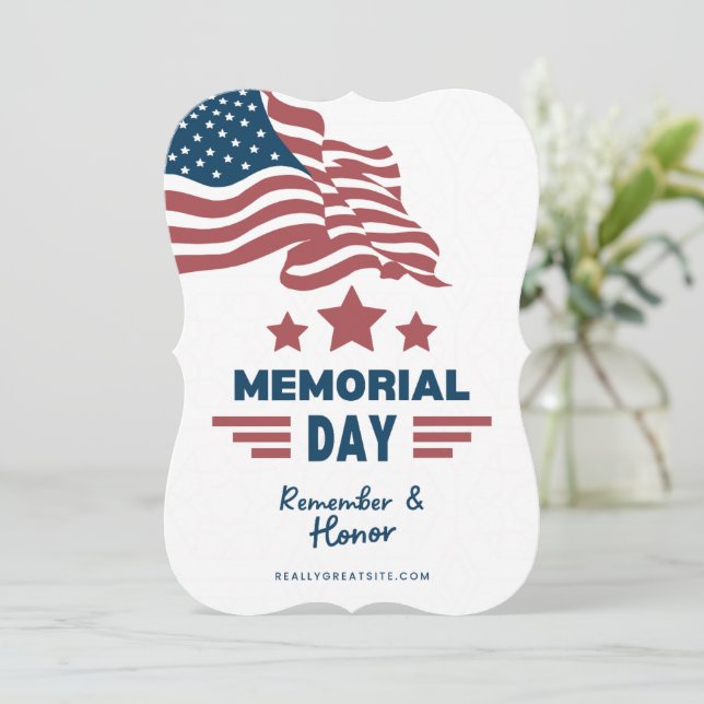 #MemorialDayRemember&HonorInvitation Invitation (Standing Front)