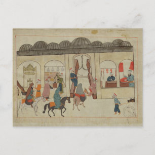 Memorie Turchesche' depicting market in Postcard