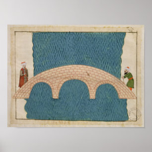 Memorie Turchesche' depicting the Galata Bridge Poster