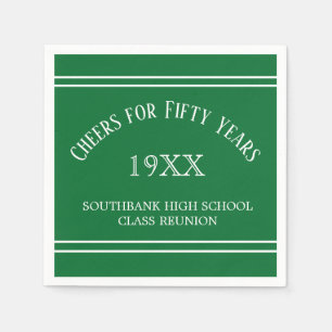 Memories! 50th Class Reunion party Napkins