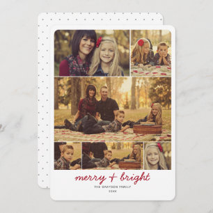 Memories 6 Photo Rounded Holiday Greeting Card