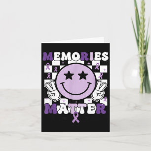 Memories alzheimer's awareness purple ribbon card