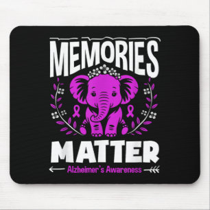Memories alzheimer's awareness support elephant  mouse pad