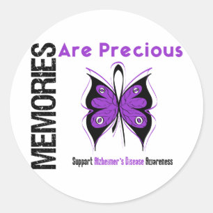 Memories Are Precious Alzheimer's Disease Classic Round Sticker
