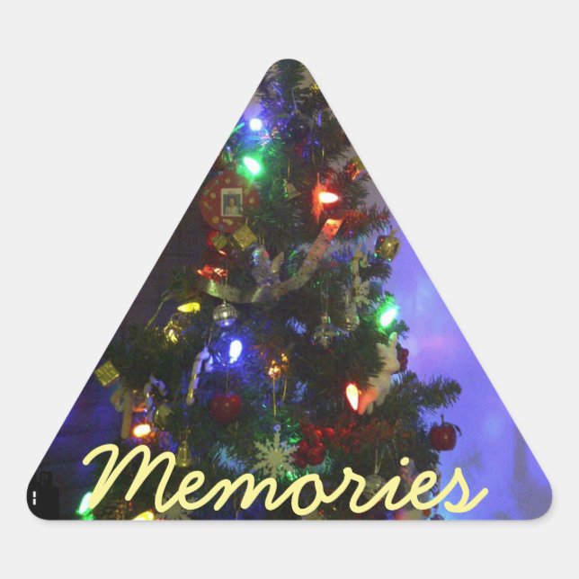 Memories Christmas Tree Sticker by RoseWrites (Front)