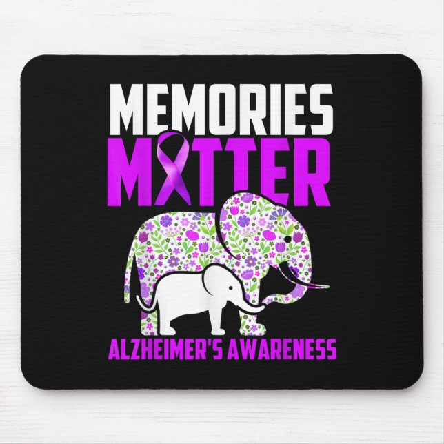 Memories _ Heimer´s Awareness Elephant  Mouse Pad (Front)