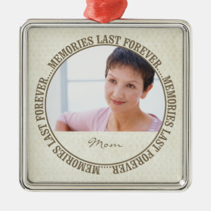Memories Last Forever Memorial Custom Photo/Name Metal Tree Decoration
