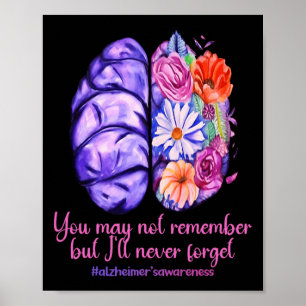 Memories Matter Alzheimer Purple  Alzheimer's Awar Poster