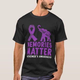 Memories Matter Alzheimer  - Purple Elephant  T-Shirt
