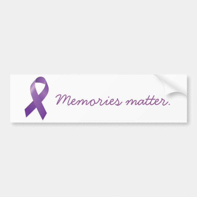 Memories Matter bumper sticker (Front)