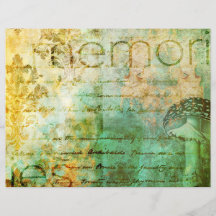 Memories mushroom and textures scrapbook paper