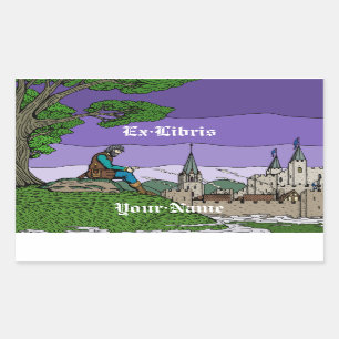 Memories of Camelot Bookplate Rectangular Sticker