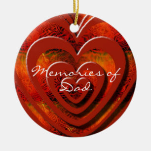 Memories of Dad, Personalise Ceramic Tree Decoration