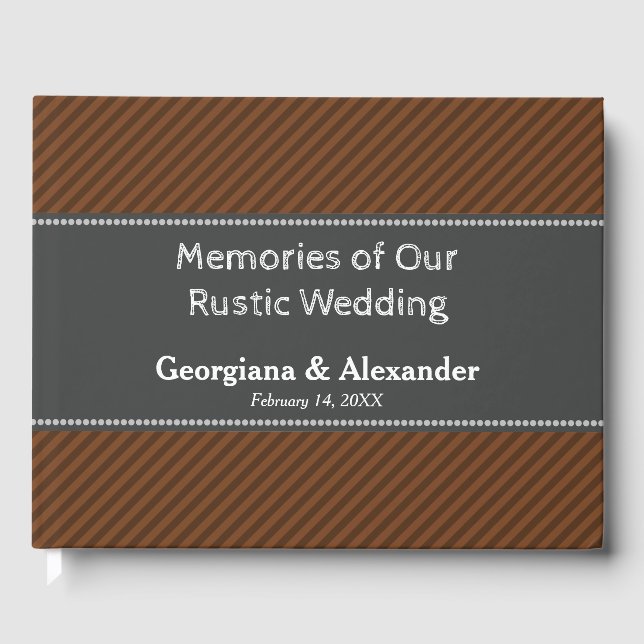Memories of our Rustic Wedding Guest Book (Front)